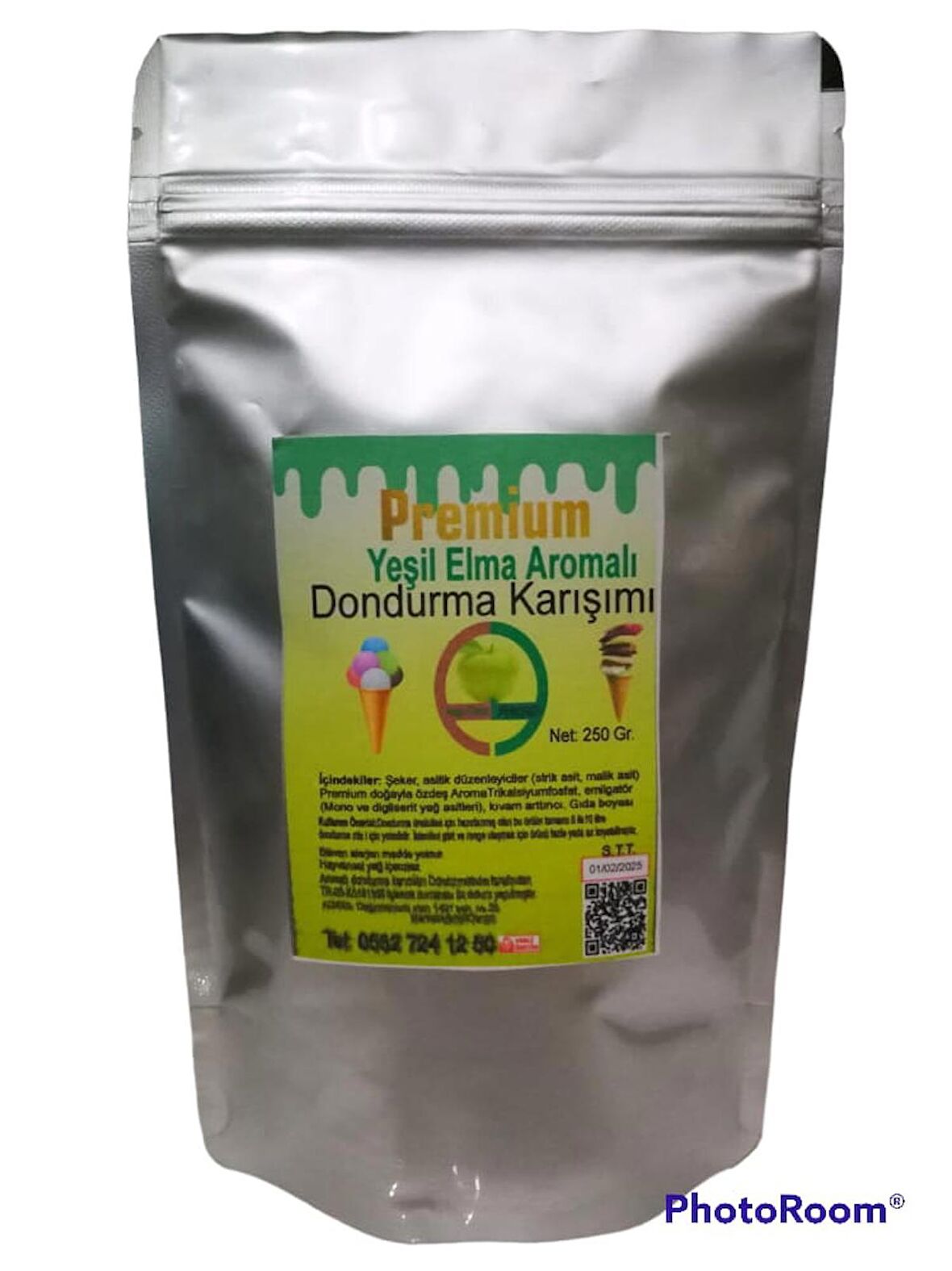 Yeşil Elma Aromalı Dondurma Karışımı