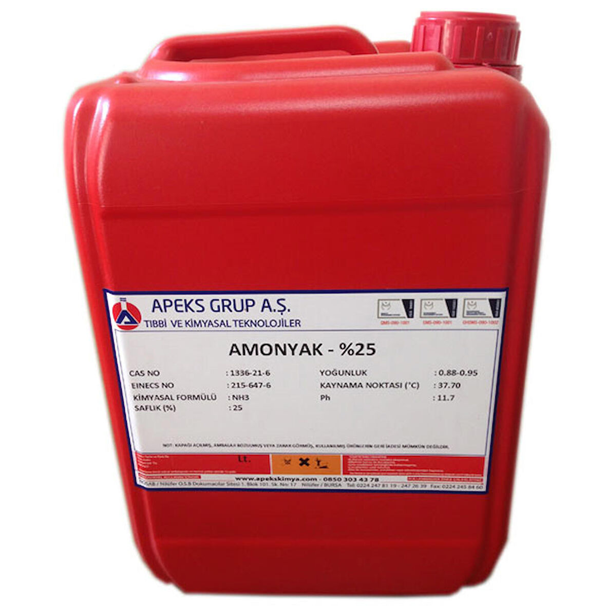 AMONYAK - %25 - 10 Lt