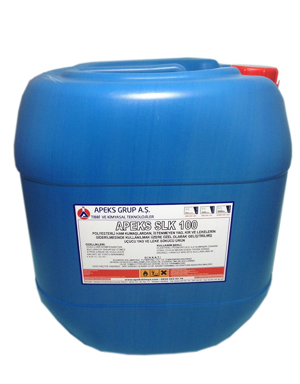 APEKS SLK 100 Hassas Polyester Kumaş Temizleme Solventi - 30 Kg