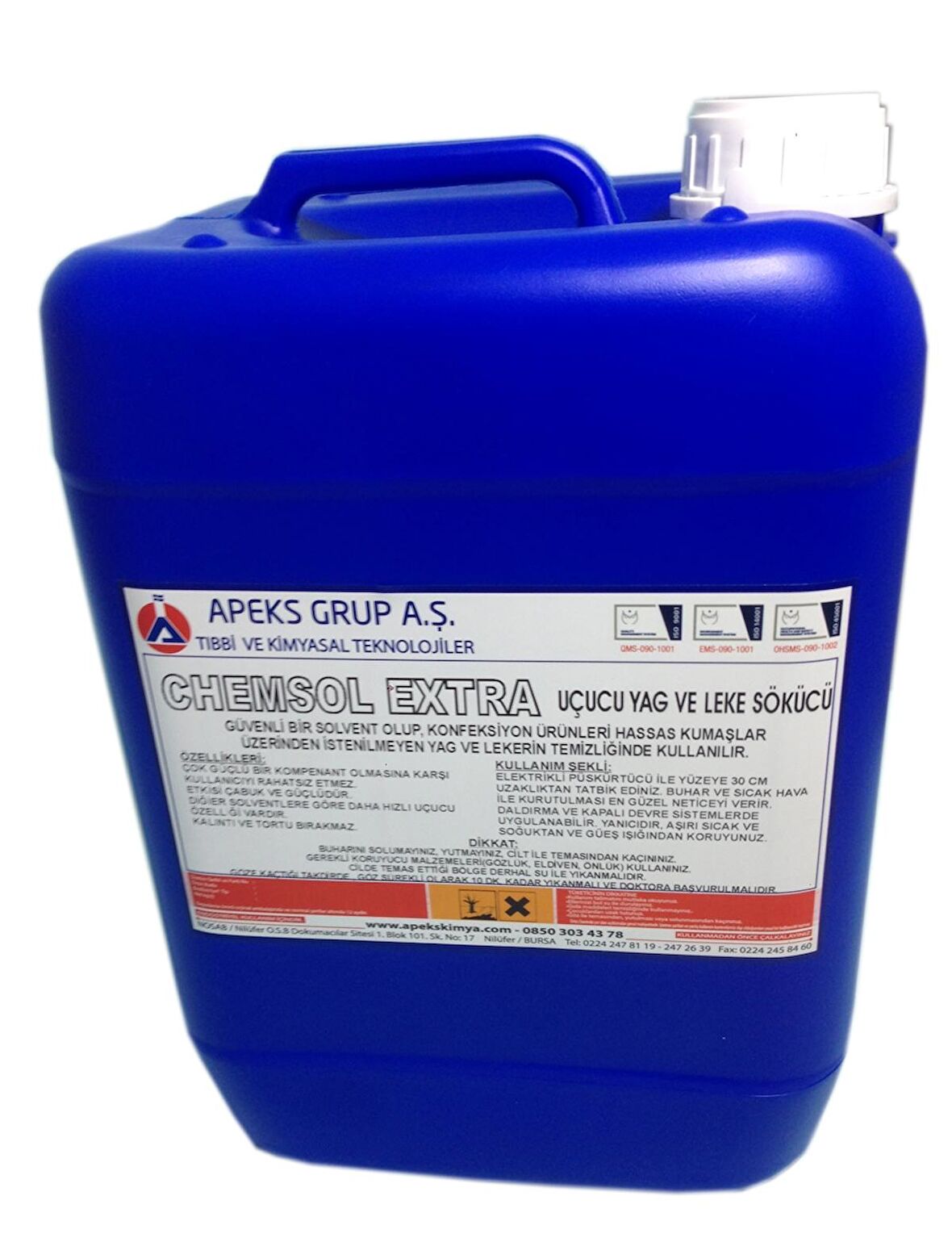 CHEMSOL EKSTRA Konfeksiyon İçin Güçlü Yağ ve Leke Sökücü - 5 Kg