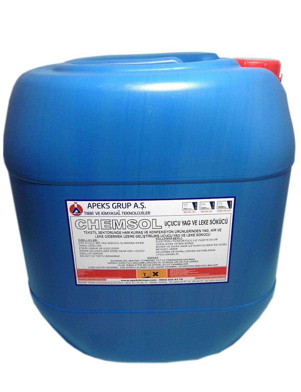 CHEMSOL Uçucu Yağ ve Leke Sökücü Solvent - 30 Kg