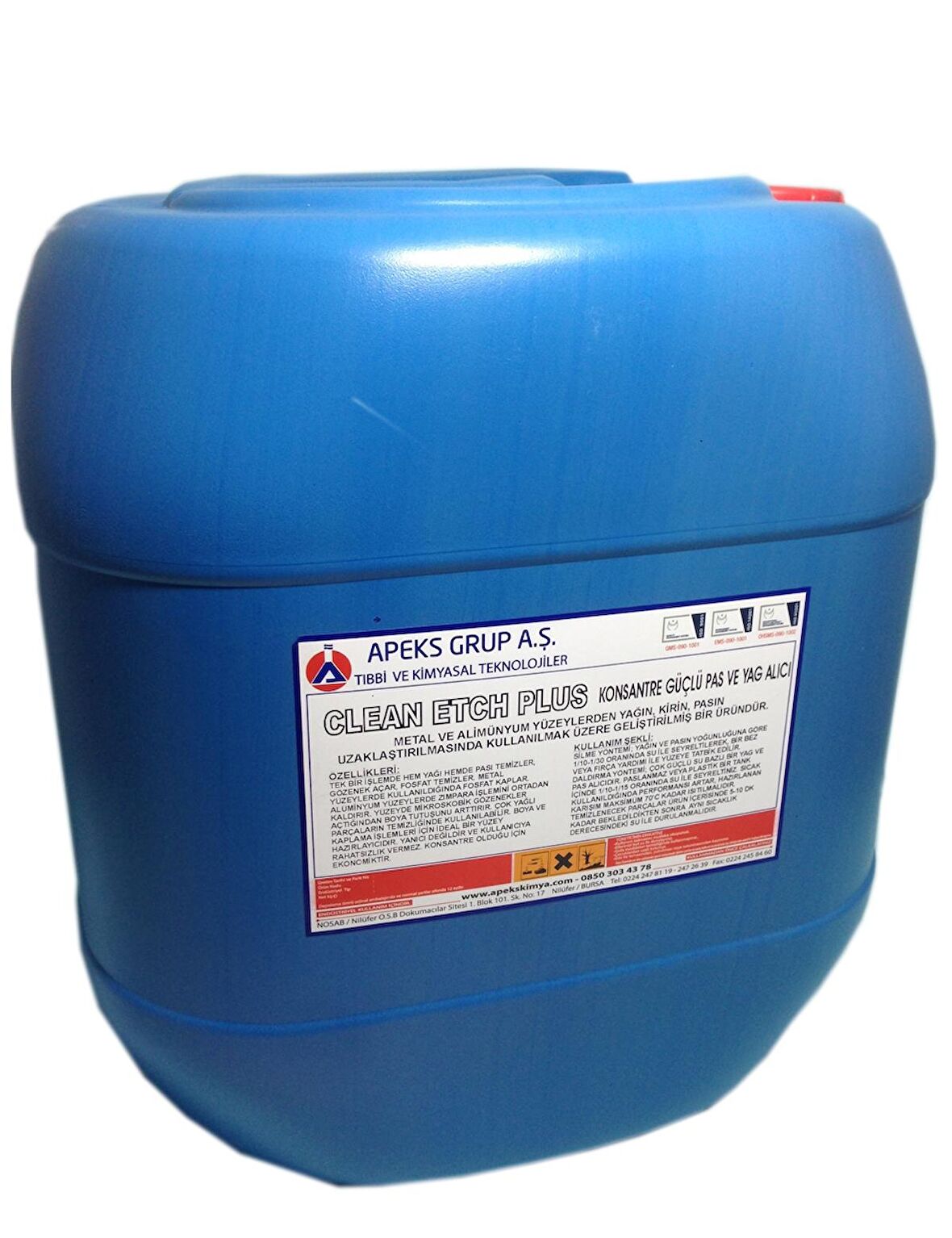 CLEAN ETCH PLUS Konsantre Güçlü Pas ve Yağ Alıcı - 30 Kg