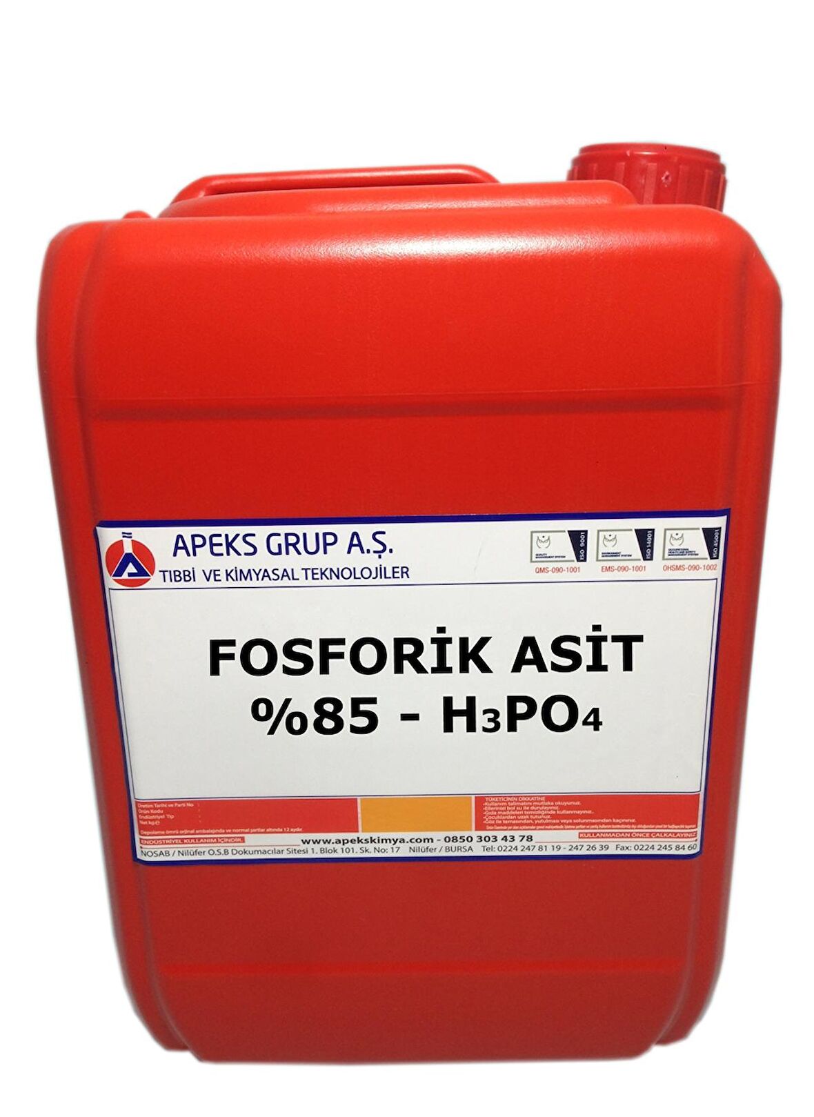FOSFORİK ASİT - %85 - 10 Kg