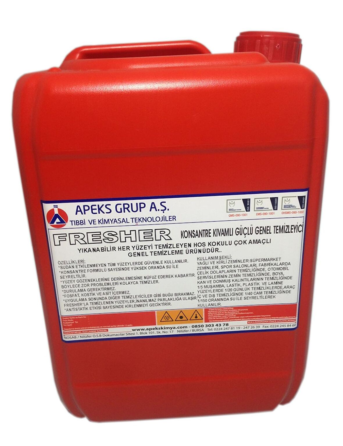 FRESHER Konsantre Kıvamlı Güçlü Genel Temizleyici - 5 Kg