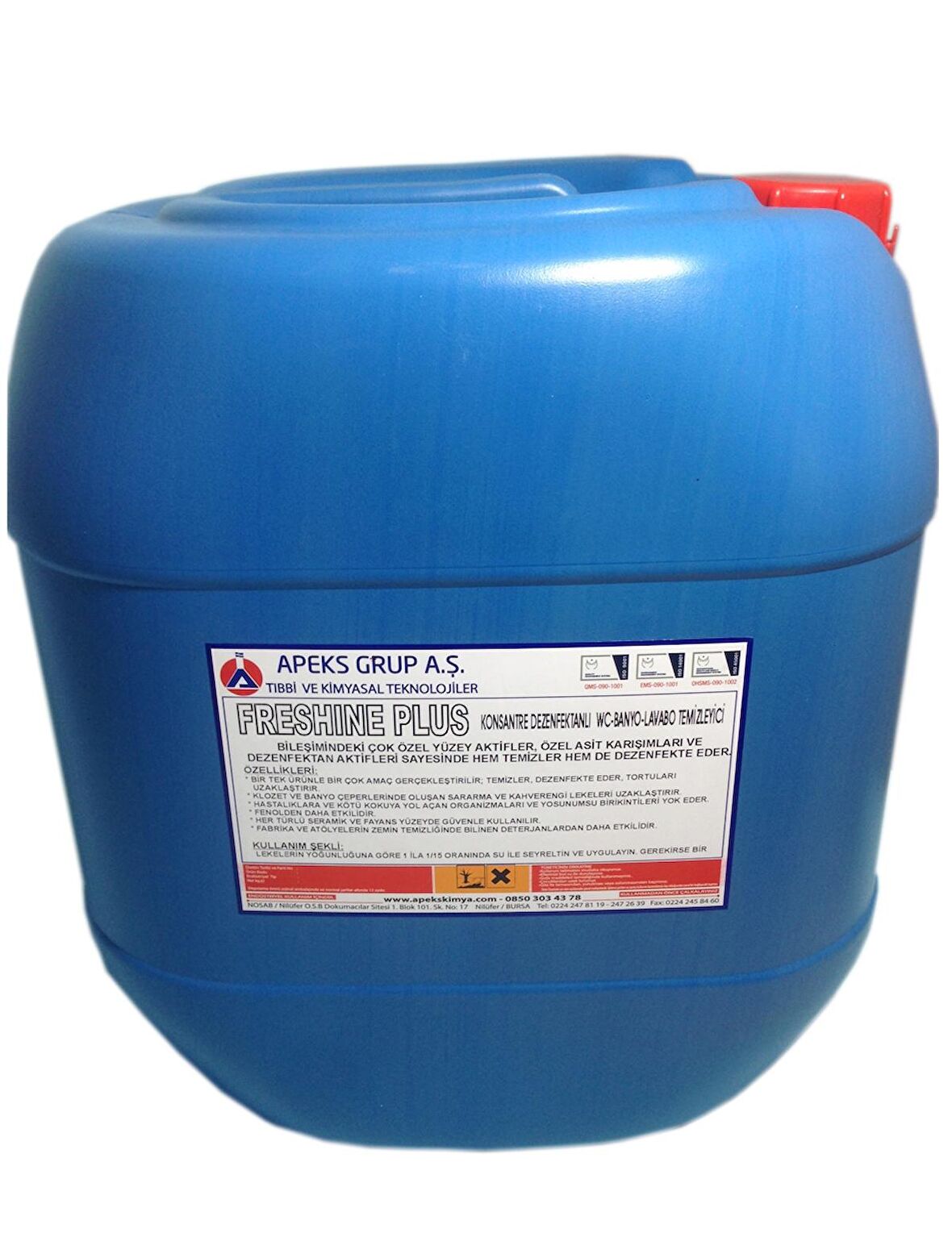 FRESHINE PLUS Konsante Tuvalet, Banyo Temizleyici ve Koku Giderici - 30 Kg