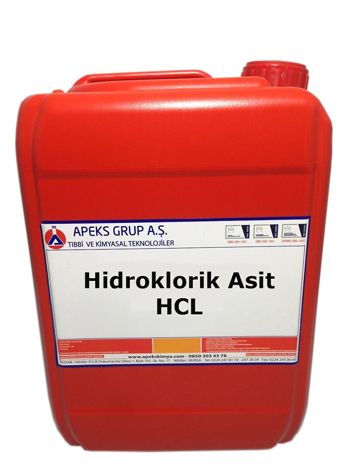 HİDROKLORİK ASİT %30-32 - 10 Kg