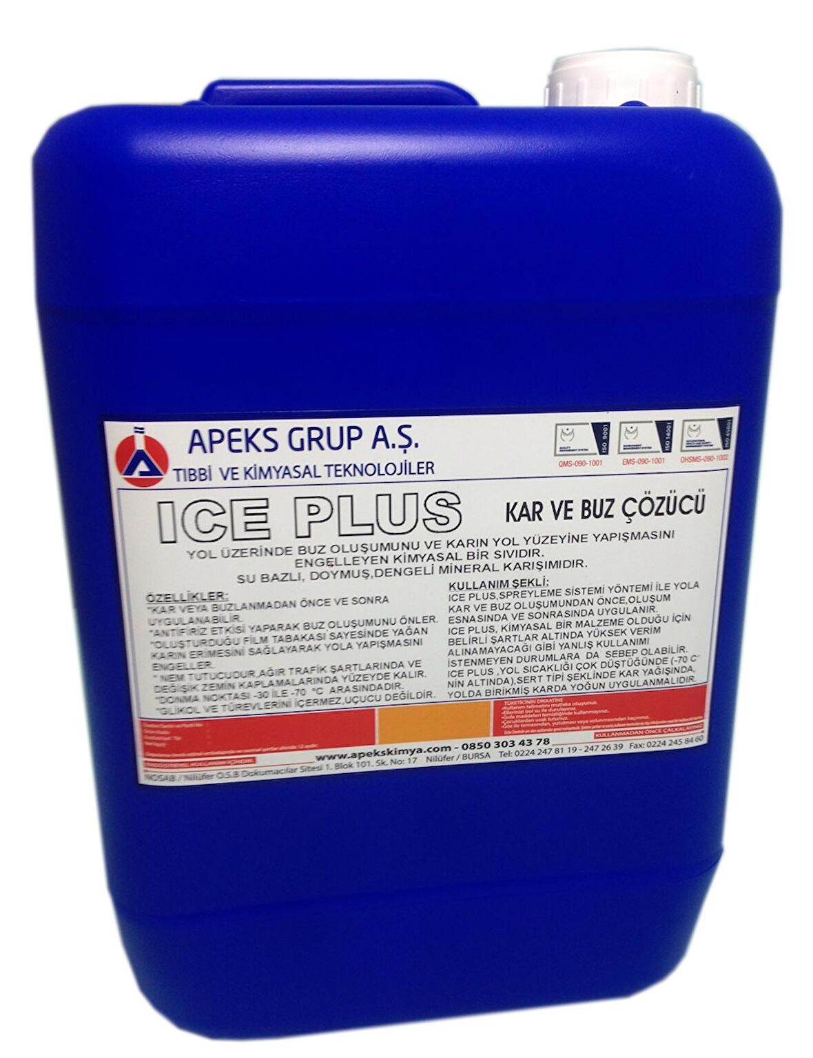 ICE PLUS Kar, Buz Çözücü Solüsyon - 5 Kg