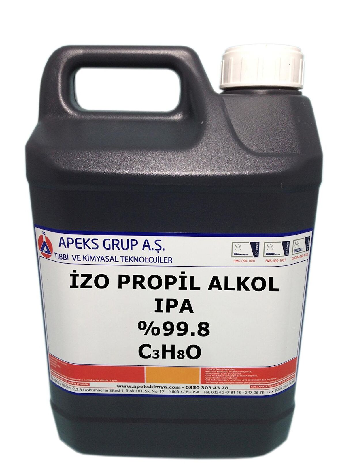 İZO PROPİL ALKOL - %99.8 - 5 Lt