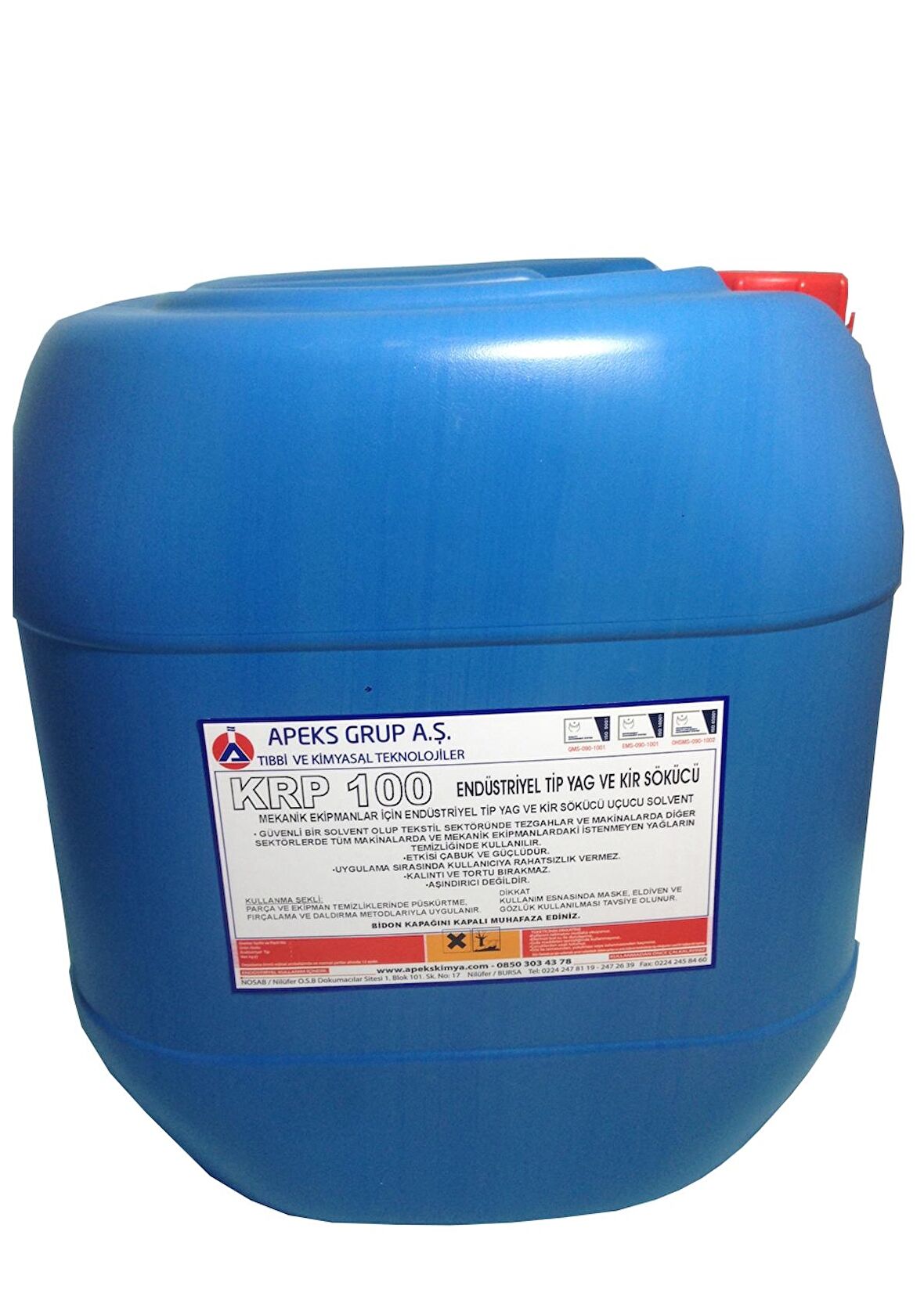 KRP 100 Endüstriyel Tip Yağ, Kir ve Leke Sökücü Uçucu Solvent - 30 Kg