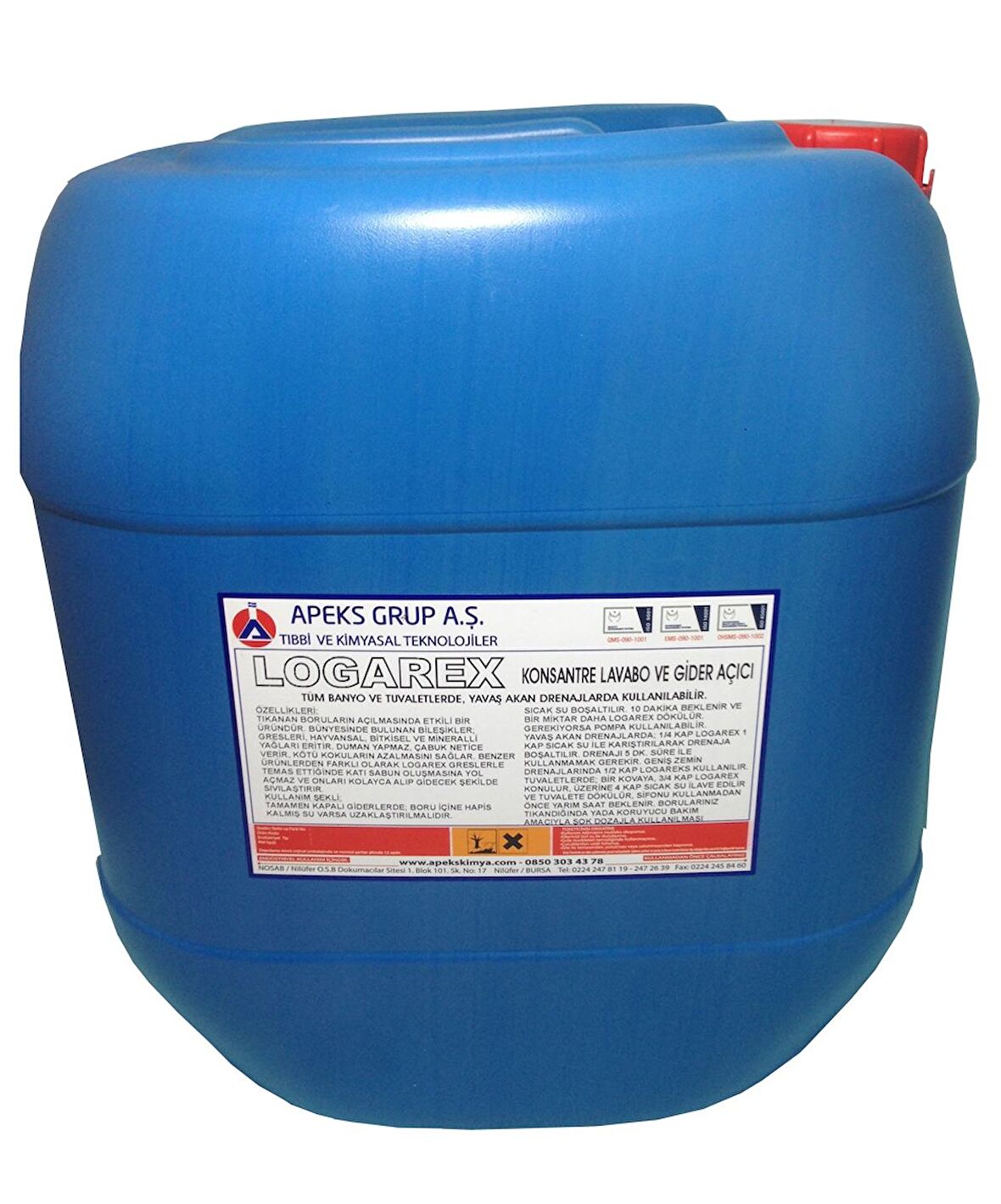 LOGAREX Konsantre Asitsiz Lavabo ve Gider Açıcı - 30 Kg