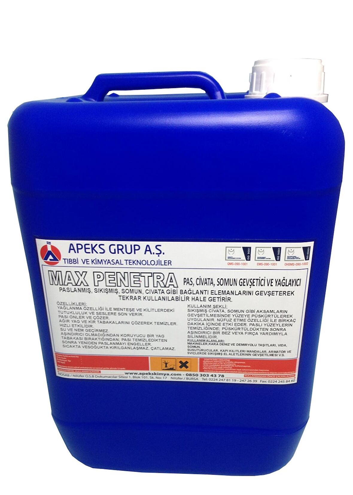 MAX PENETRA Cıvata-Somun Gevşetici, Pas Sökücü, Yağlayıcı - 10 Kg
