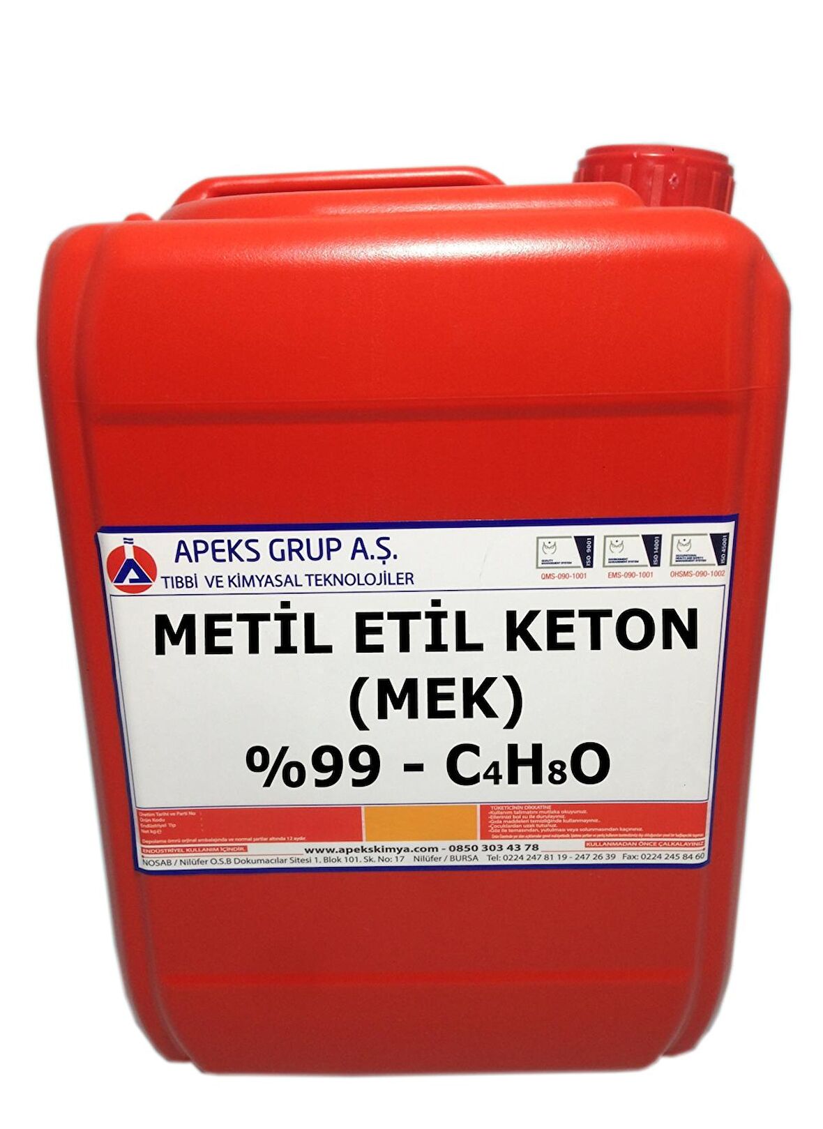 METİL ETİL KETON - %99.5 - 10 Lt