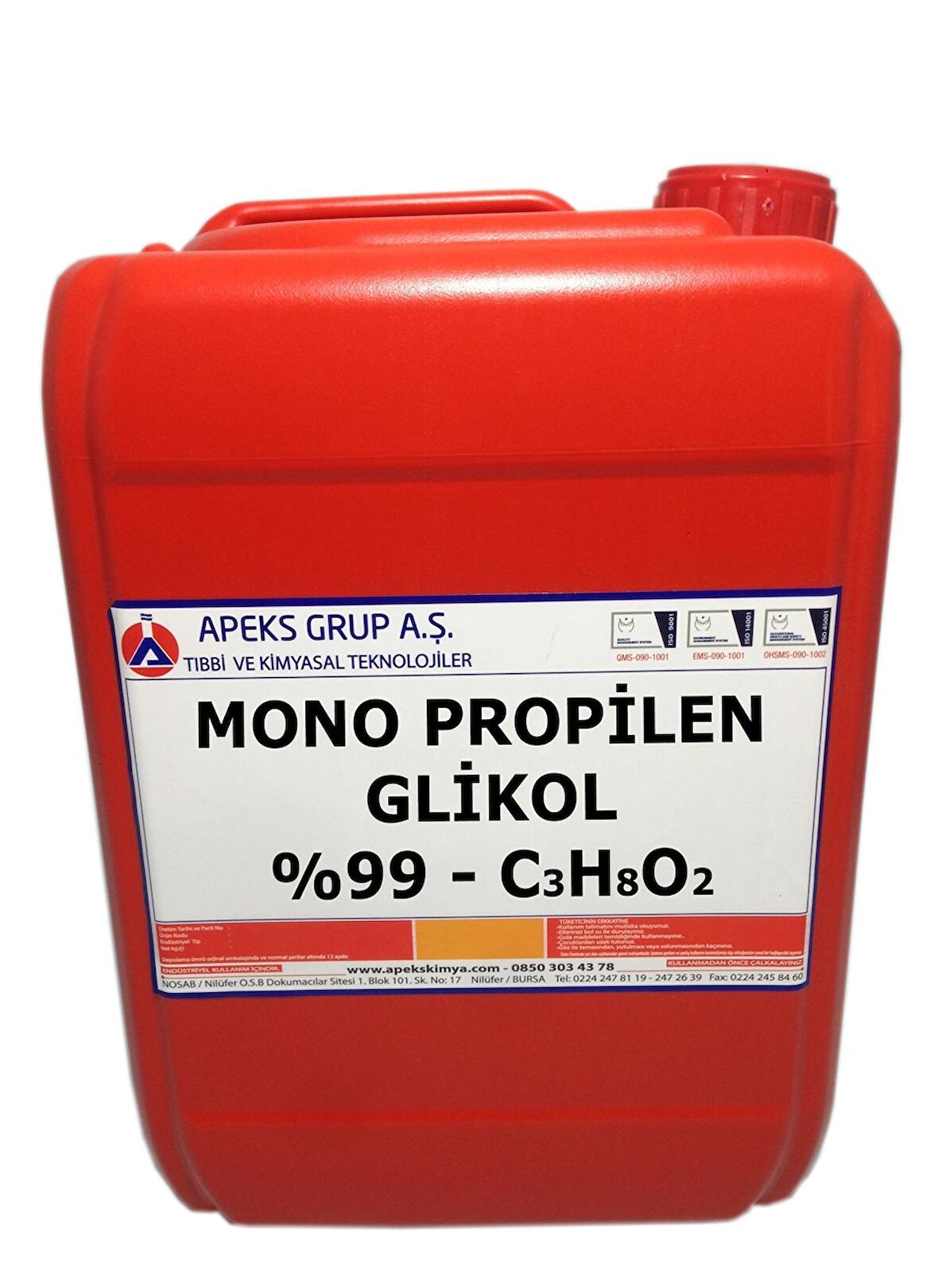 MONO PROPİLEN GLİKOL - %99,9 - 5 Kg