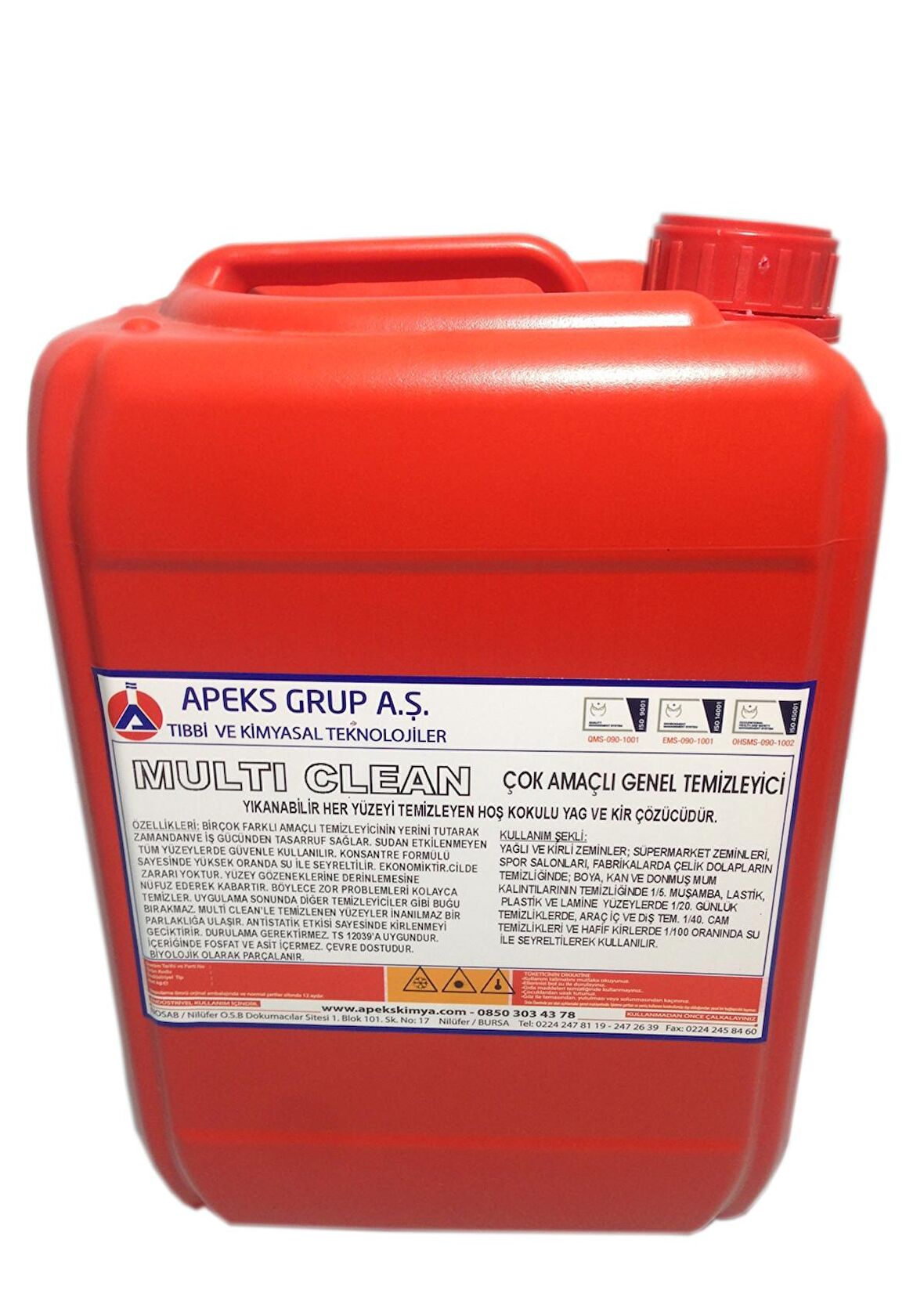 MULTI CLEAN Konsantre Çok Amaçlı Yüzey Temizleyici - 10 Kg
