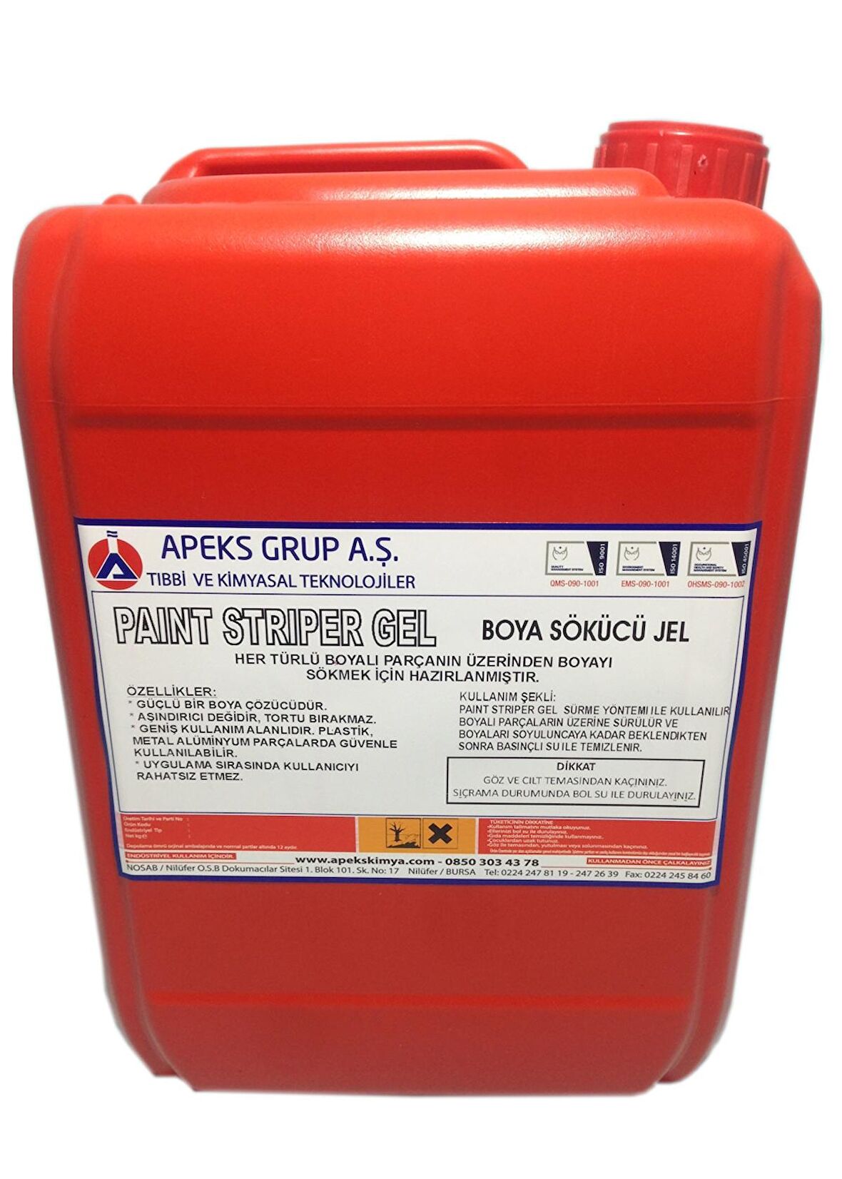 PAINT STRIPER PLUS Jel Tipi Güçlü Boya Sökücü - 10 Kg