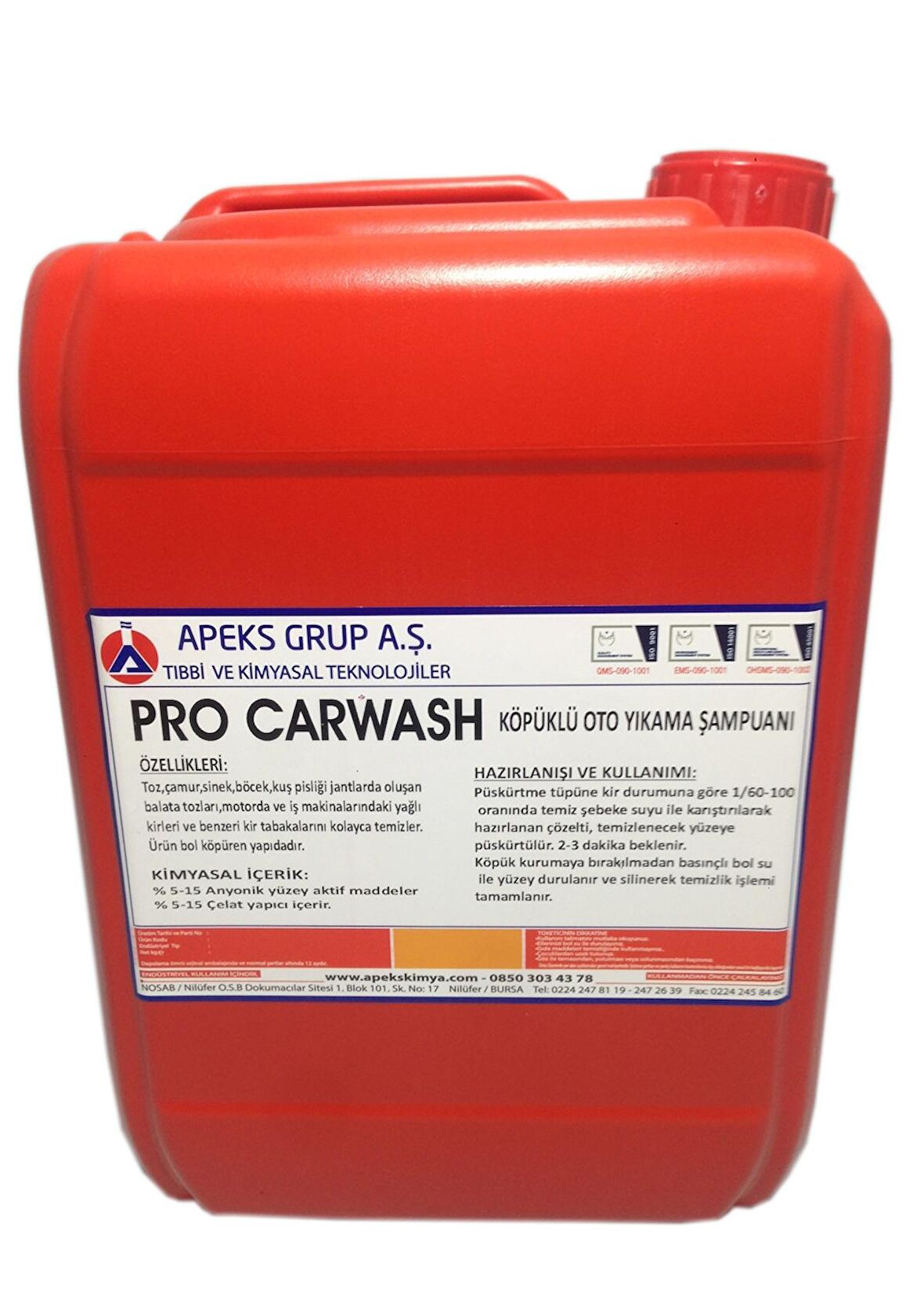 PROCAR WASH Köpüklü Oto Yıkama Şampuanı - 10 Kg