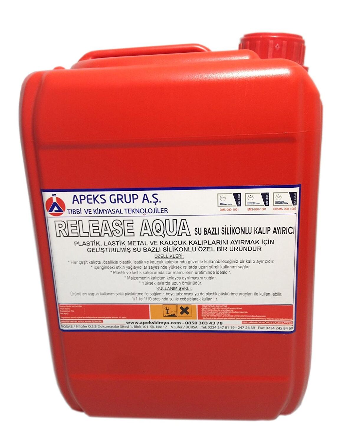 RELEASE AQUA Su Bazlı Silikonlu Kalıp Ayırıcı - 10 Lt