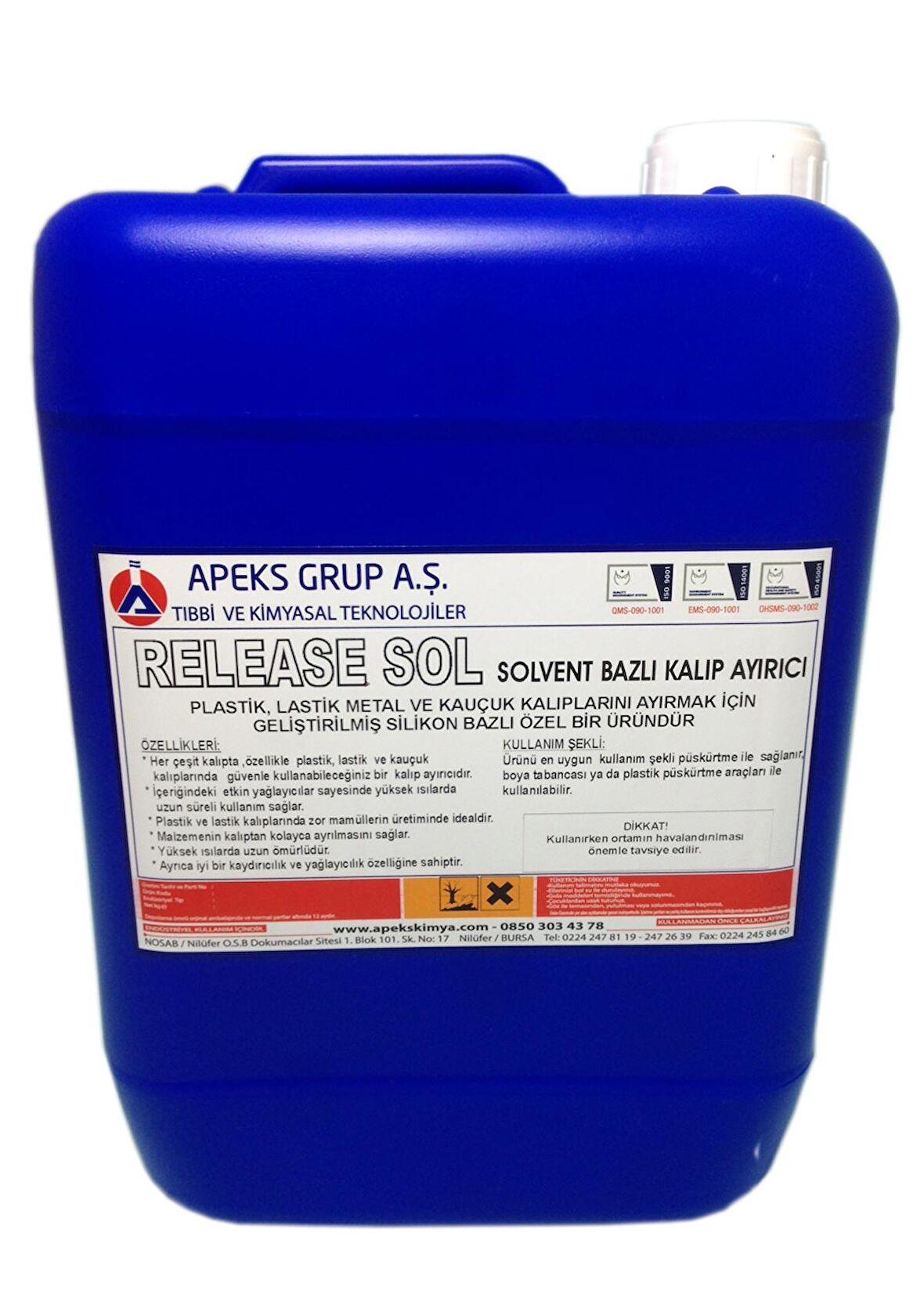 RELEASE SOL Solvent Bazlı Kalıp Ayırıcı - 5 Kg