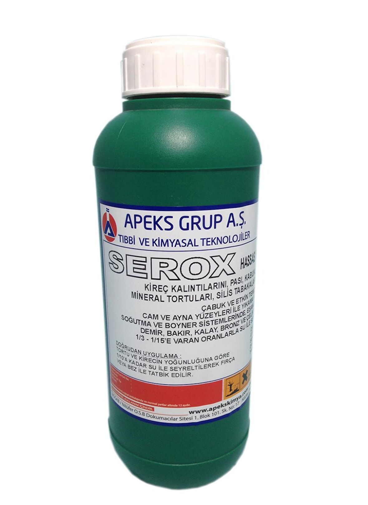 SEROX Hassas Yüzeyler İçin Organik Tortu ve Kireç Çözücü - 1 Kg