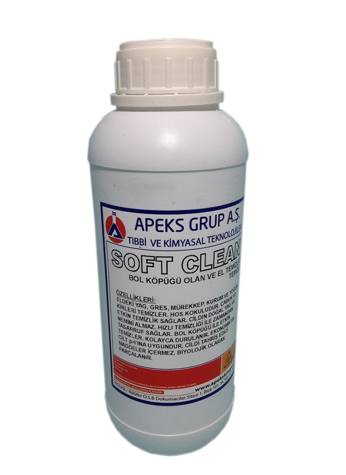 SOFT CLEAN Kullanıma Hazır Güçlü El ve Vücut Temizleme Sıvısı - 1 Kg