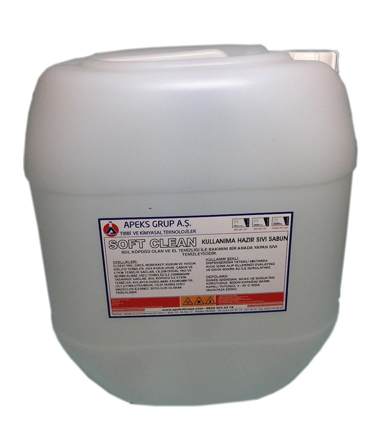 SOFT CLEAN Kullanıma Hazır Güçlü El ve Vücut Temizleme Sıvısı - 30 Kg