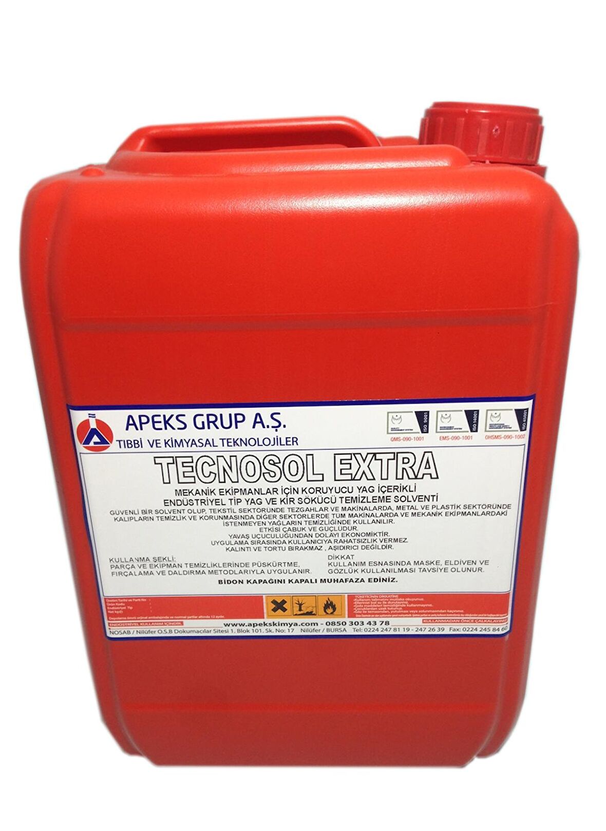 TECNOSOL EXTRA Metal ,Tekstil ,Plastik ve Kalıp Temizleyici ve Koruyucu - 5 Lt