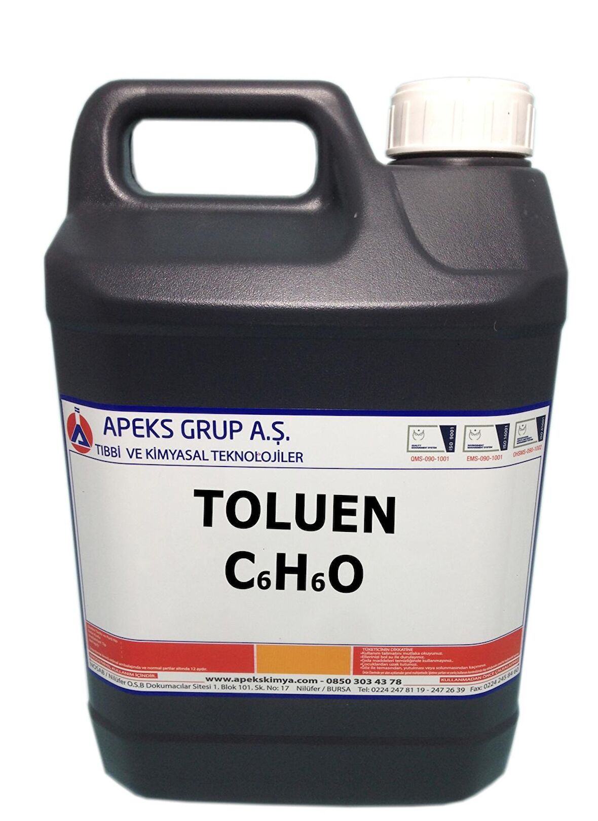Endüstriyel Tiner (TOLUEN) - 5 Lt
