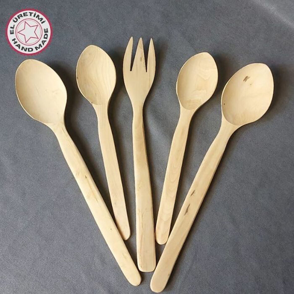 Uretti - Semra 8350 8788 Hakiki Şimşir 5'li Pişirme ve Servis Seti