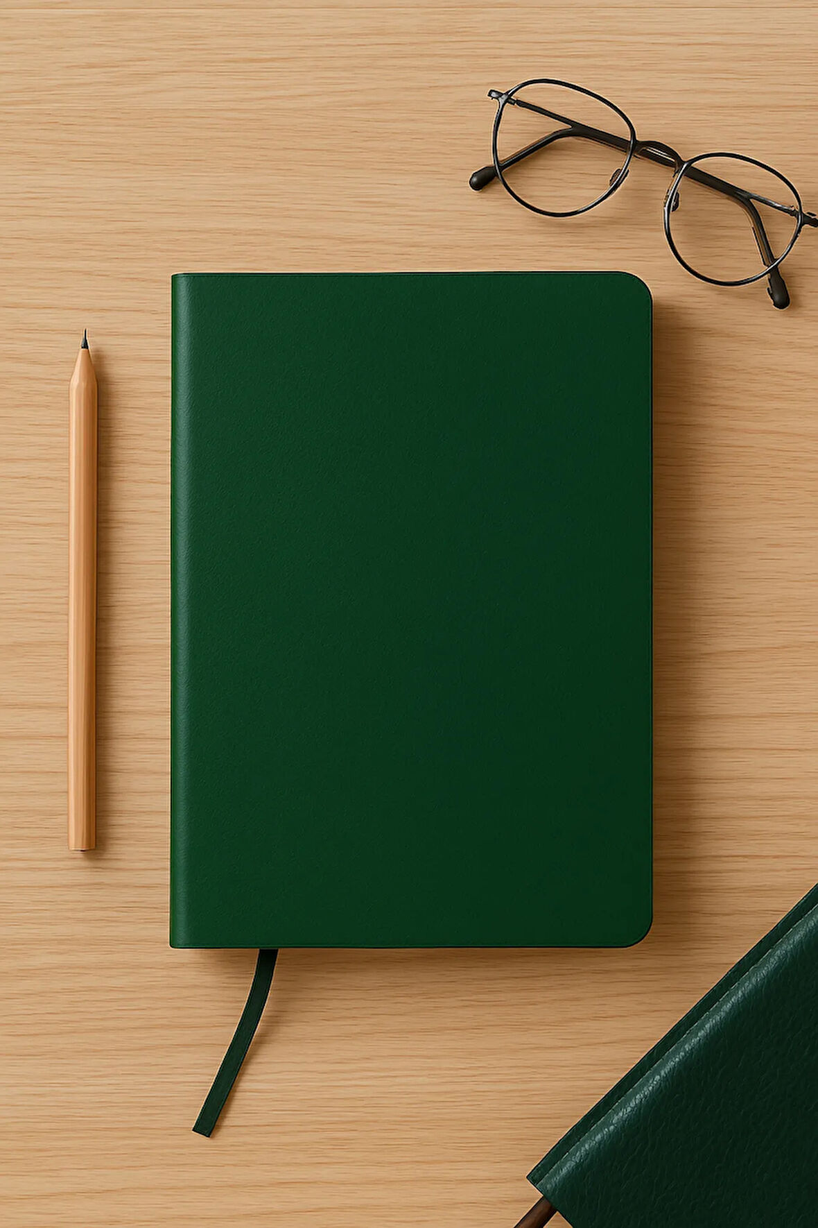 Termo Deri Noktalı A5 Defter, Yeşil Kapak, 128 Yaprak(258 Sayfa)