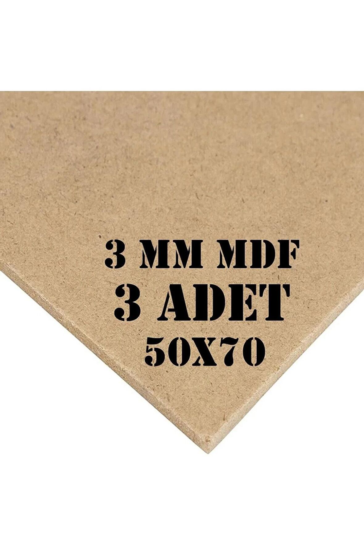 3mm 50x70 Cm 3 Adet Ham Mdf, Mdf Levha, Duralit, Resim Altlığı