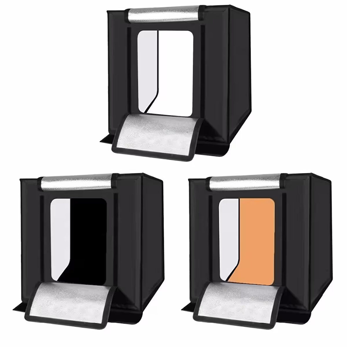 HpyTech 80x80x80 LED Işıklı Ürün Fotoğraf Çekim Kabini - Büyük Boy Stüdyo Çadırı