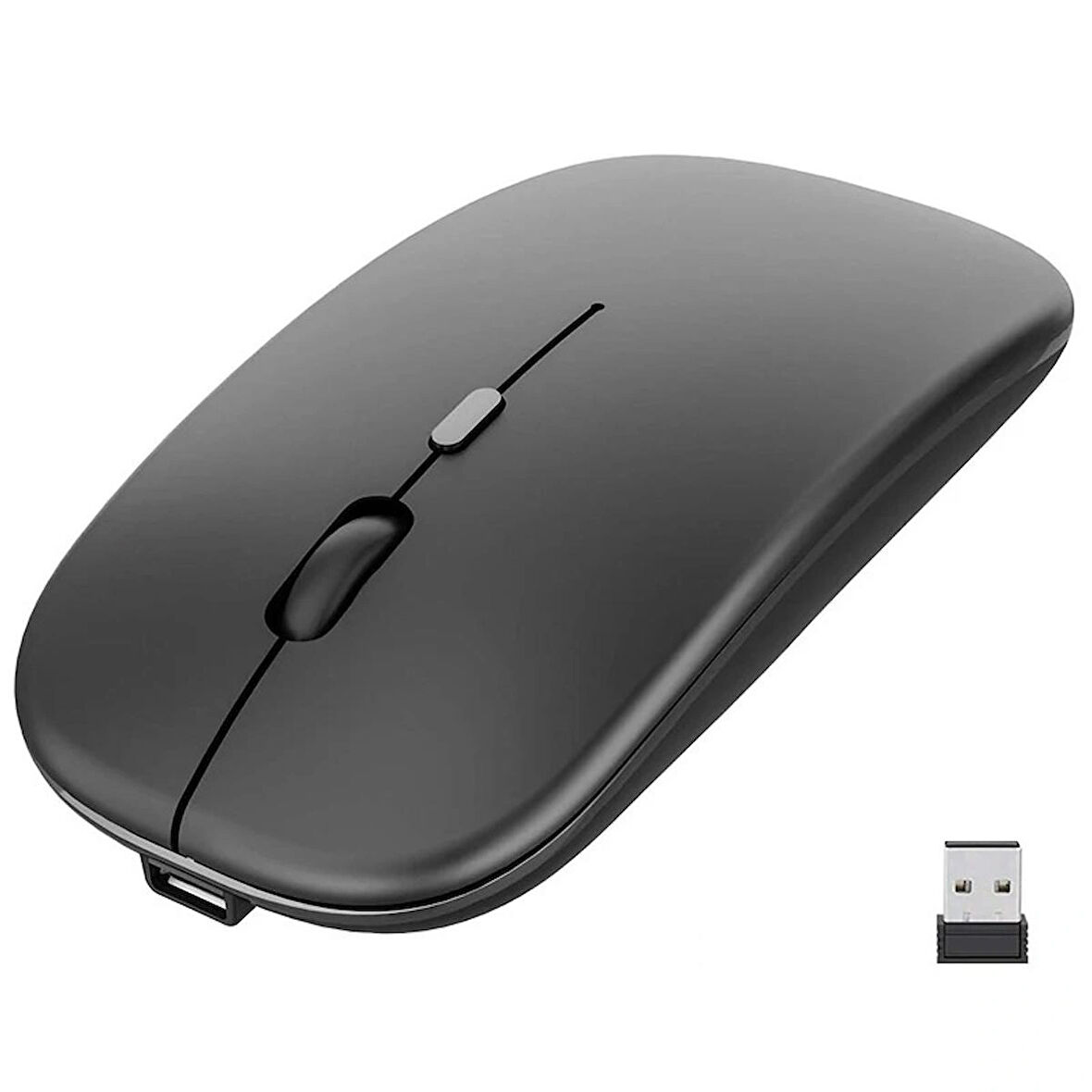 HpyTech Sessiz Bluetooth Kablosuz Mouse  Çift Modlu – Şarjlı – Ofis & Laptop Uyumlu