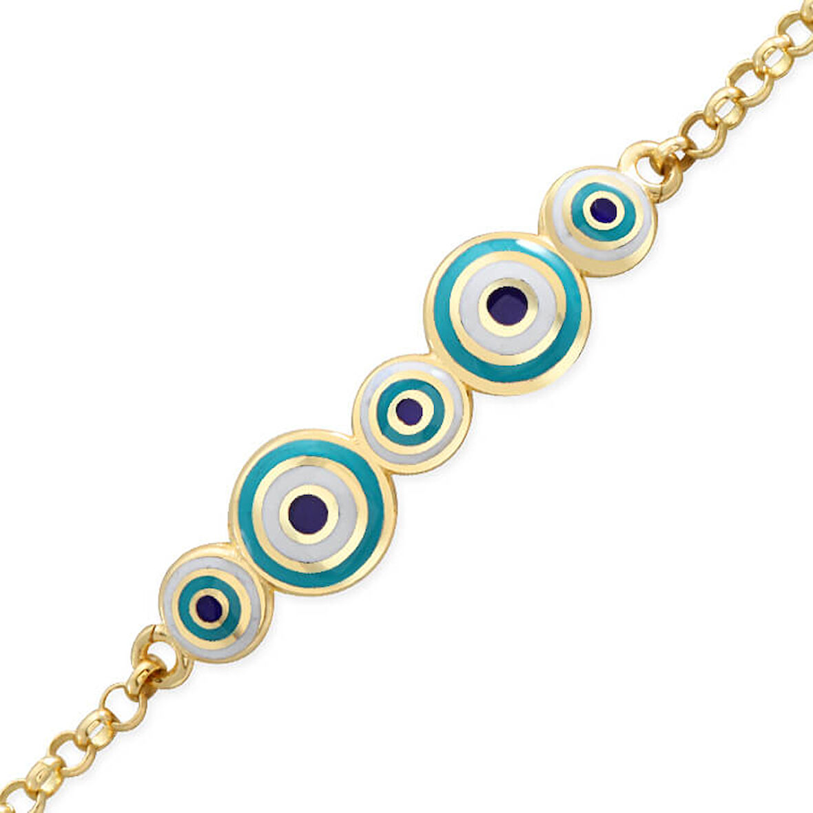 Altın Taşsız Nazar Boncuklu Çocuk Bileklik (CKN0048)