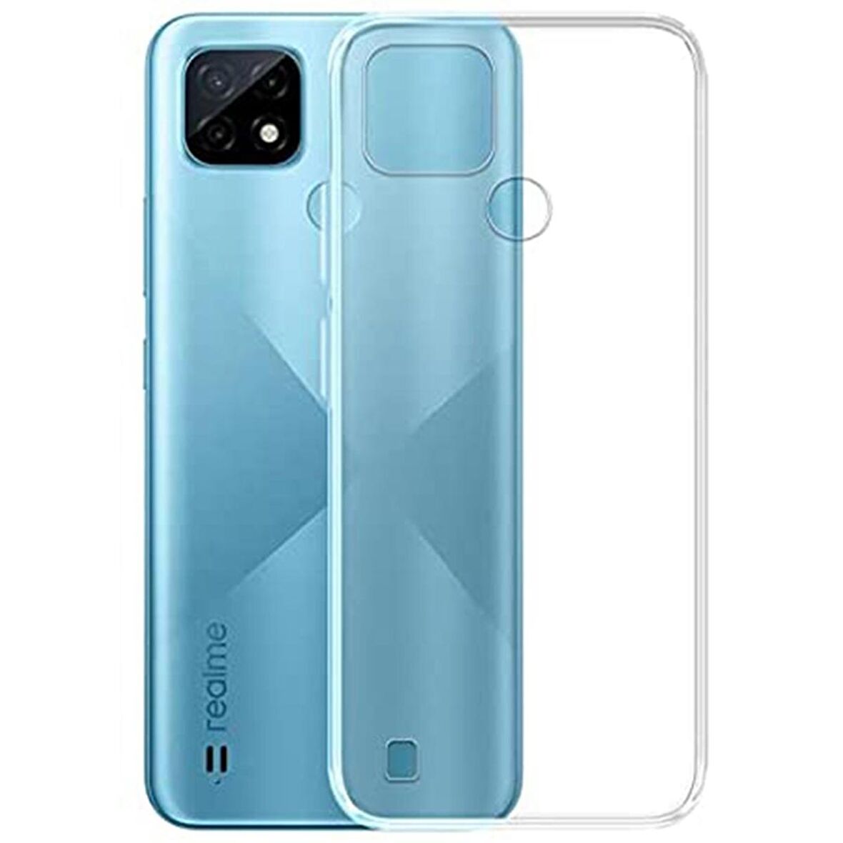 Smcase Realme C25s Kılıf Lüks Tpu Silikon  Tam Kapatan Ekran Koruyucu