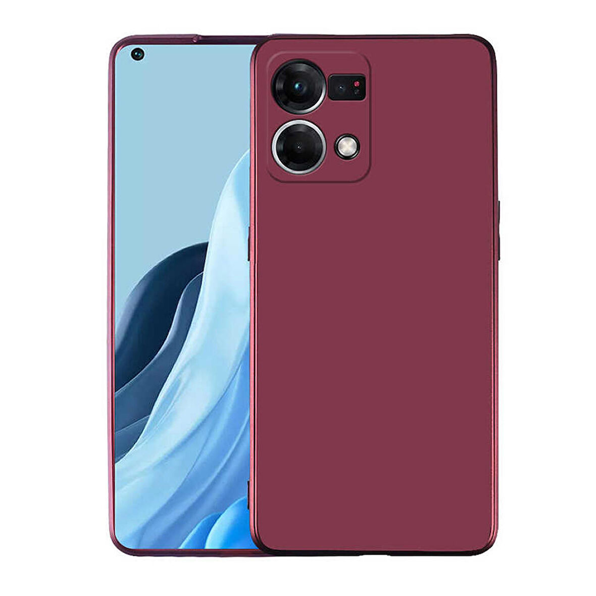 Oppo Reno 7 Kılıf Mat Lüx Kamera Korumalı Premier Mat Silikon 