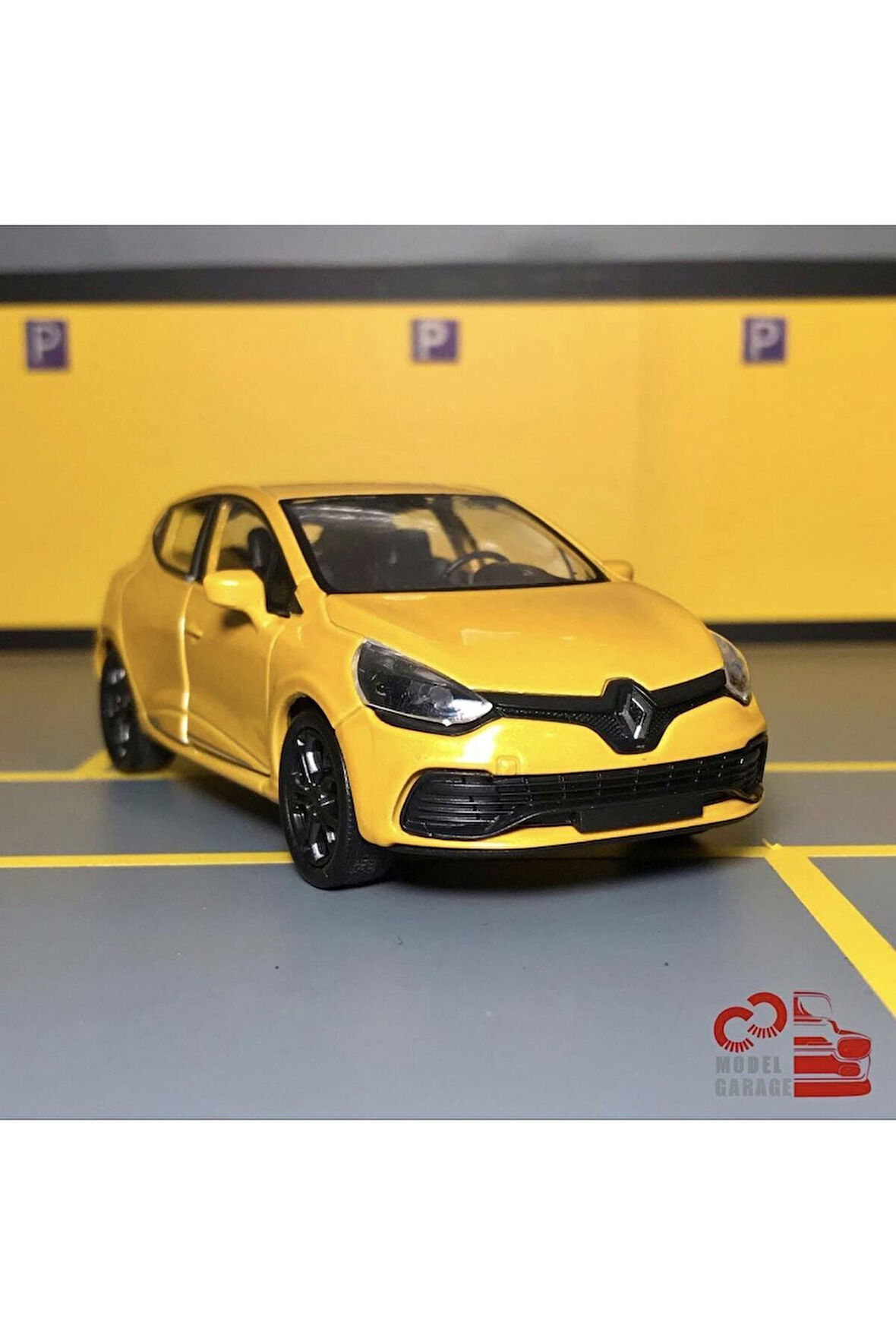 Renault Clio Rs 1/36 Ölçek Çek Bırak Diecast Metal Model Araba Oyuncak