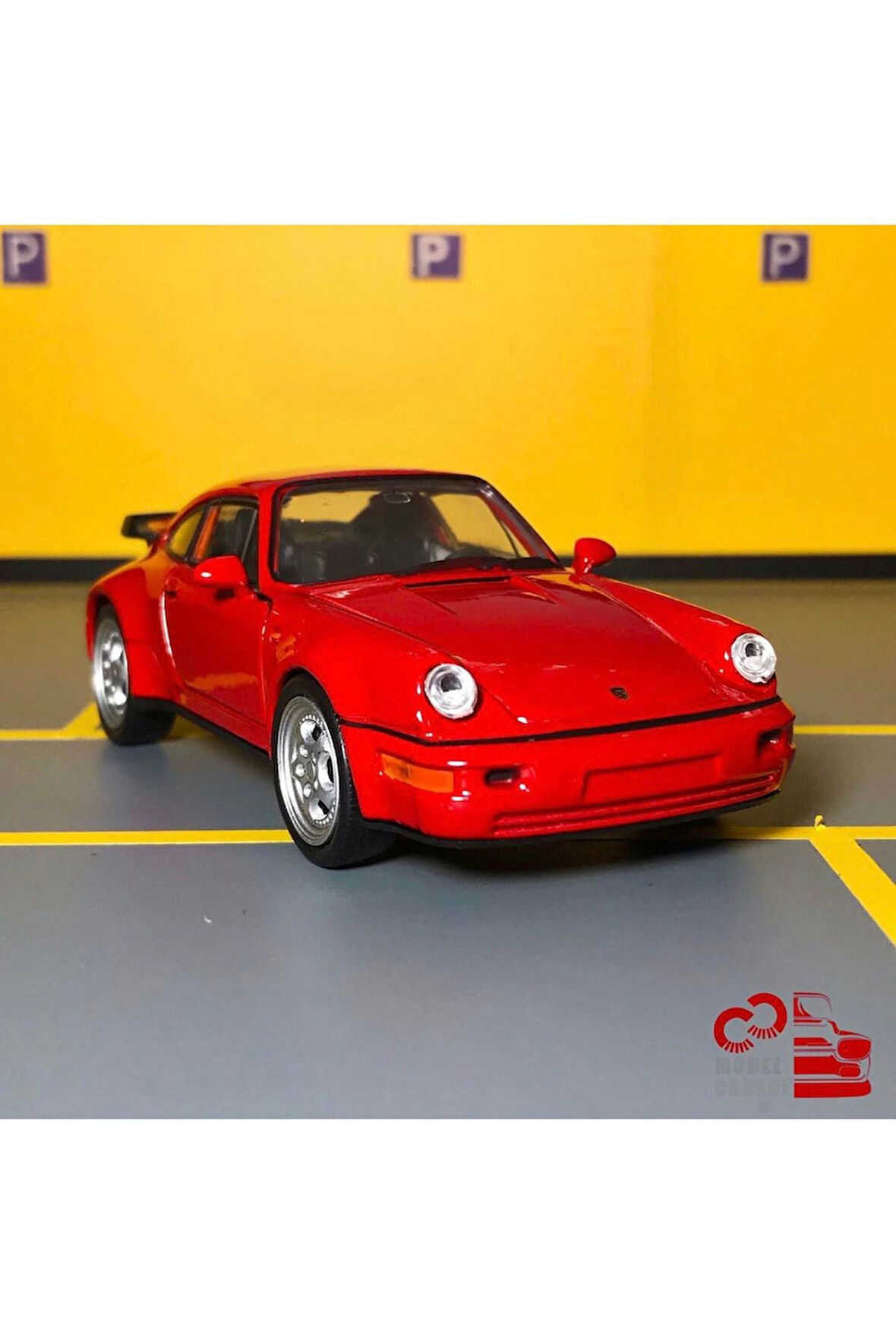 Porsche 911 Turbo 1/36 Ölçek *c&c Model Garage* Çek Bırak Diecast Metal Model Oyuncak Araba