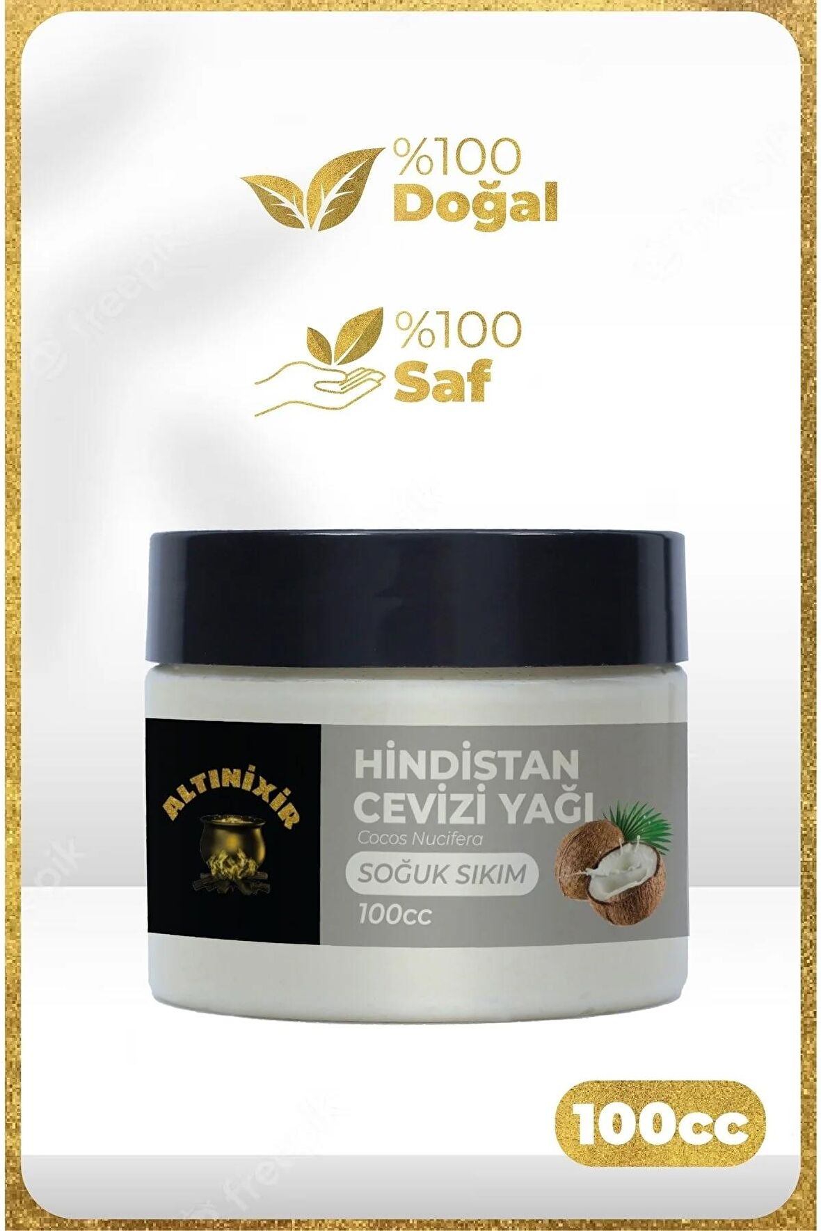 Hindistan Cevizi Yağı Soğuk Sıkım 100cc