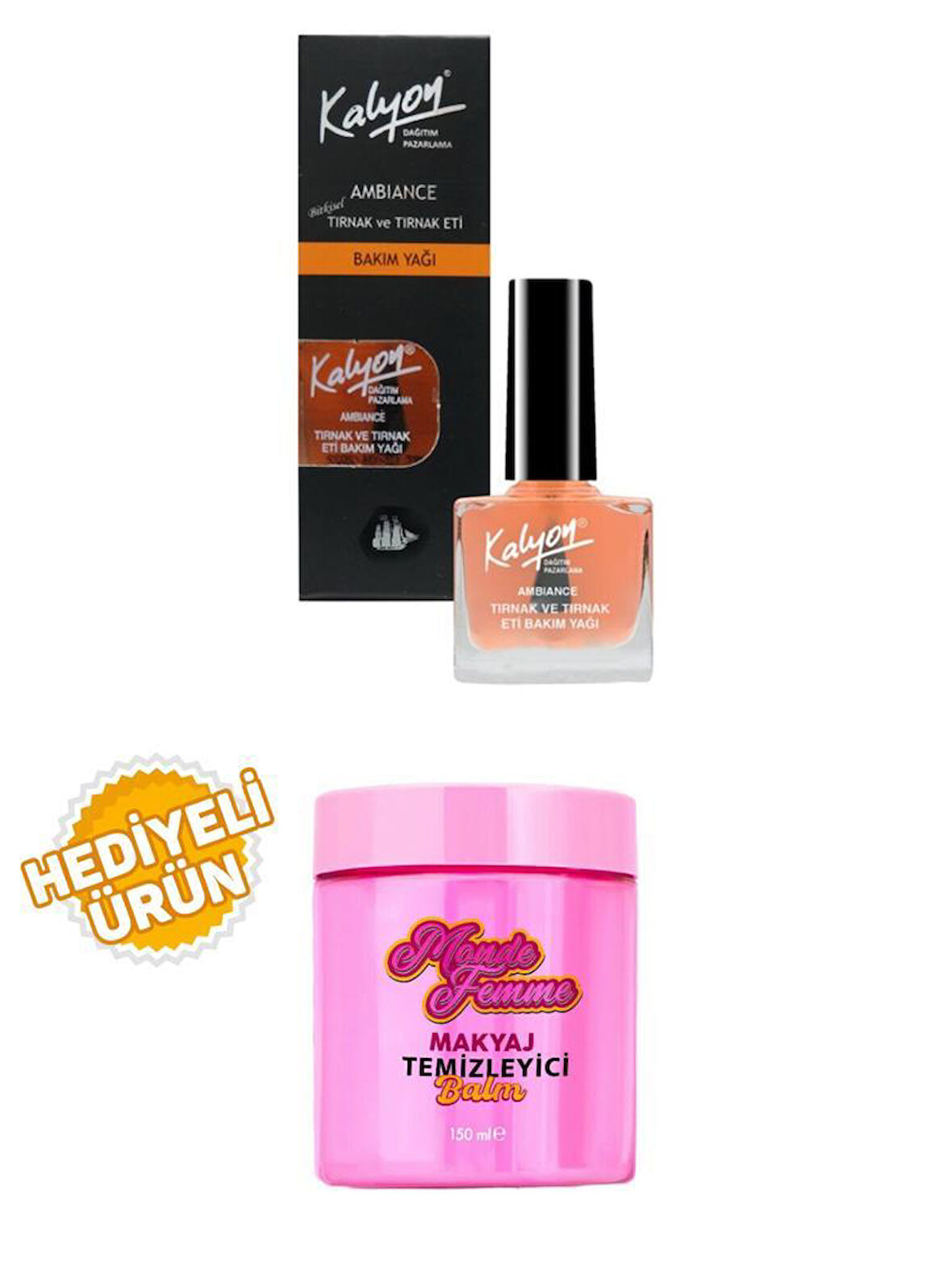 Kalyon Tırnak Bakım Yağı+Monde Femme Makyaj Temizleyici Balm 150 Ml Hediyeli