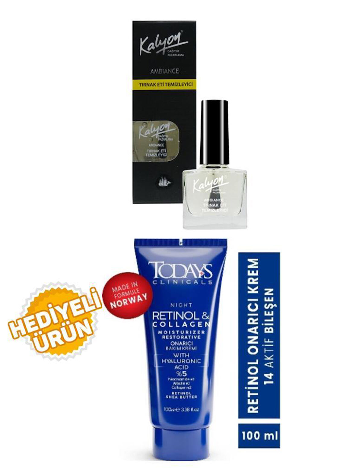 Kalyon Tırnak Eti Temizleyici+Todays Onarıcı Krem 100Ml Hediyeli
