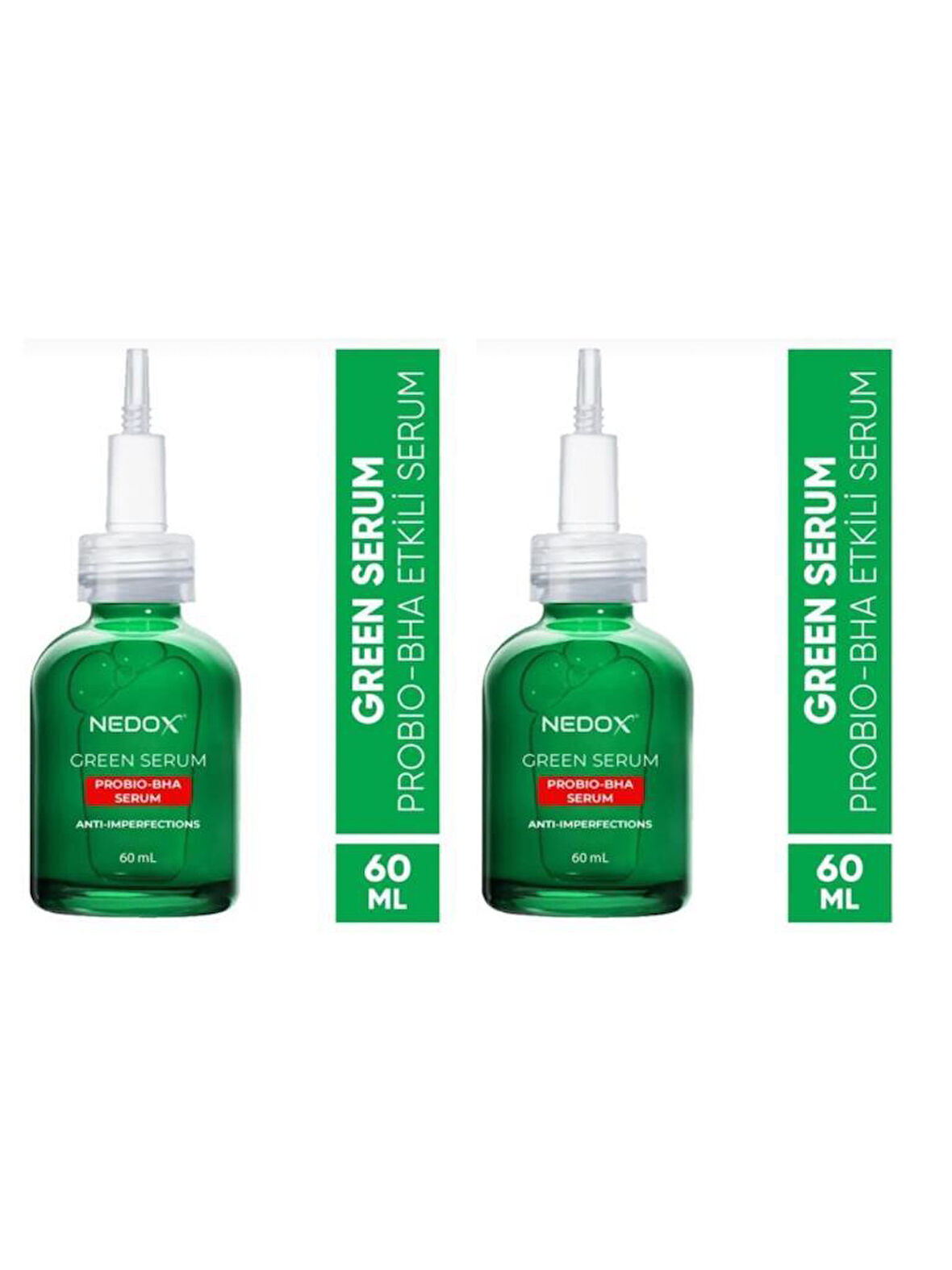 NEDOX 2 Adet Probio-bha Leke Karşıtı Green Serum 60ml