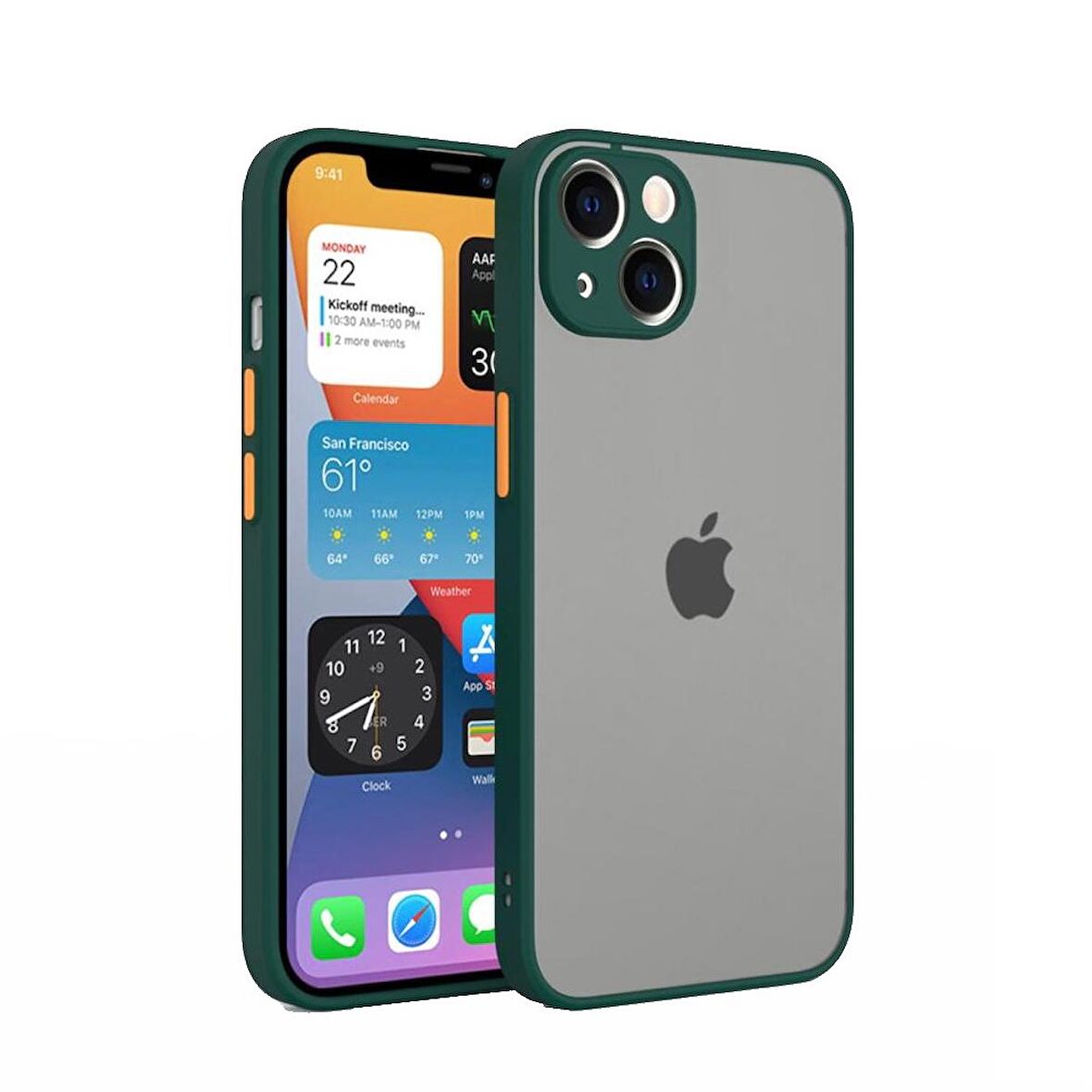 Smcase iPhone 13 Kılıf Kamera Korumalı Hux Mat Sert Silikon