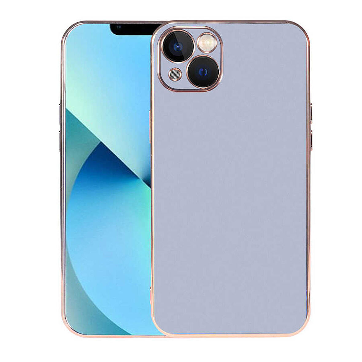 Gpack Apple iPhone 13 Kılıf Viyana Kenarları Renkli Kamera Korumalı Silikon 
