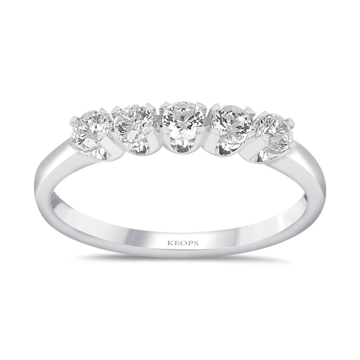 G Renk 0.35 Karat Pırlanta Beştaş Yüzük