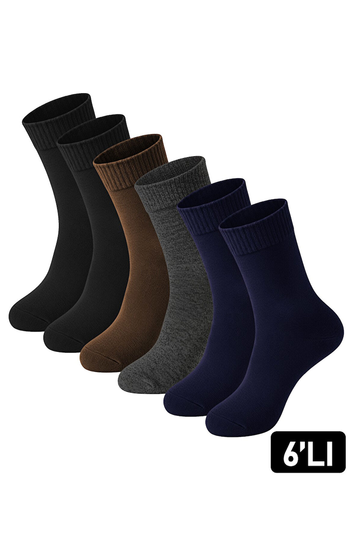 Just Inner Erkek Çorap 6’lı Koyun Yünü (Lambswool)