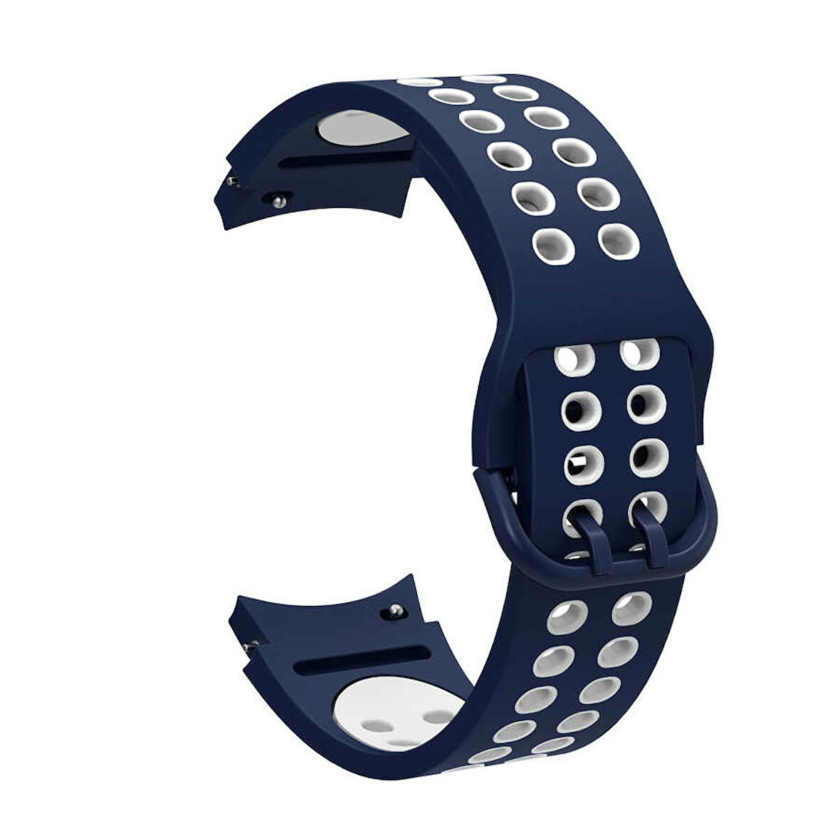 Gpack Samsung Galaxy Watch 4 44mm Kordon Delikli Çift Renk Silikon 