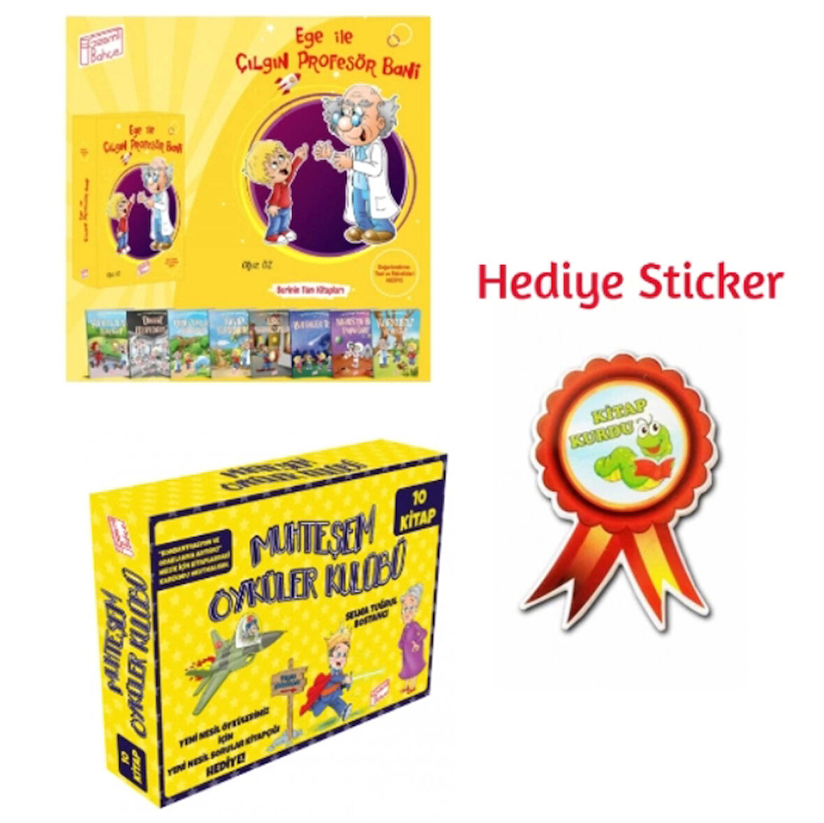 GİZEMLİ BAHÇE 2.SINIF EGE İLE ÇILGIN PROFESÖR BANİ HİKAYE SETİ - MUHTEŞEM ÖYKÜLER KULUBÜ 10'LU HİKAYE SETİ