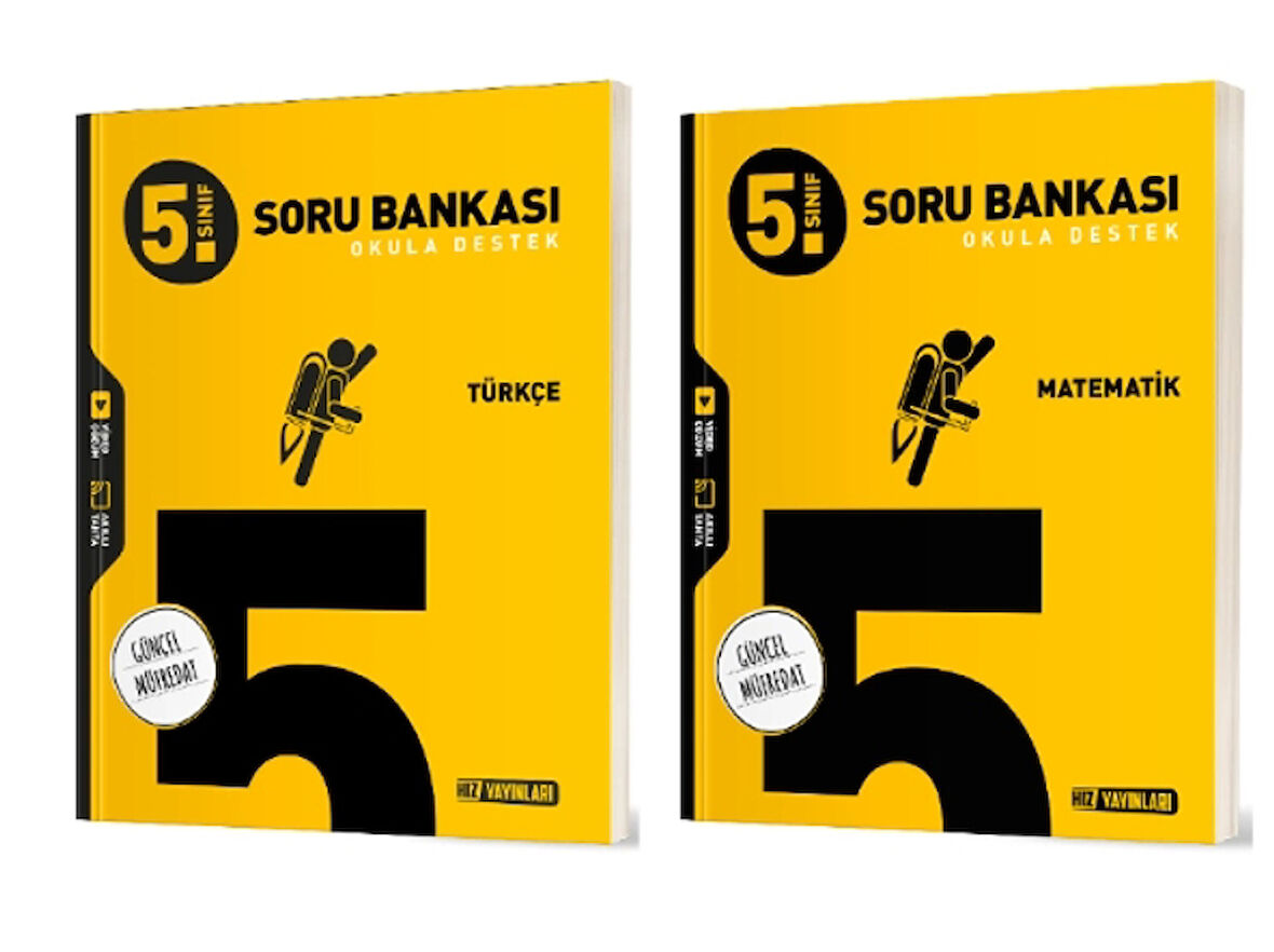 HIZ YAYINLARI 5. SINIF TÜRKÇE + MATEMATİK SORU BANKASI