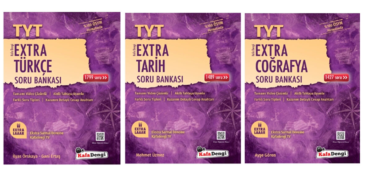 Kafa Dengi Yayınları TYT Sözel Set Türkçe - Tarih - Coğrafya Extra Soru Bankası