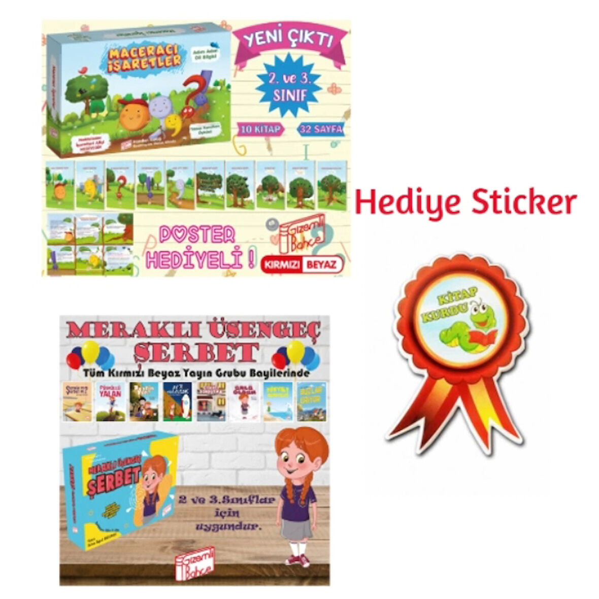 GİZEMLİ BAHÇE 2.SINIF MACERACI İŞARETLER 10'LU HİKAYE - MERAKLI ÜŞENGEÇ ŞERBET 10'LU HİKAYE SETİ